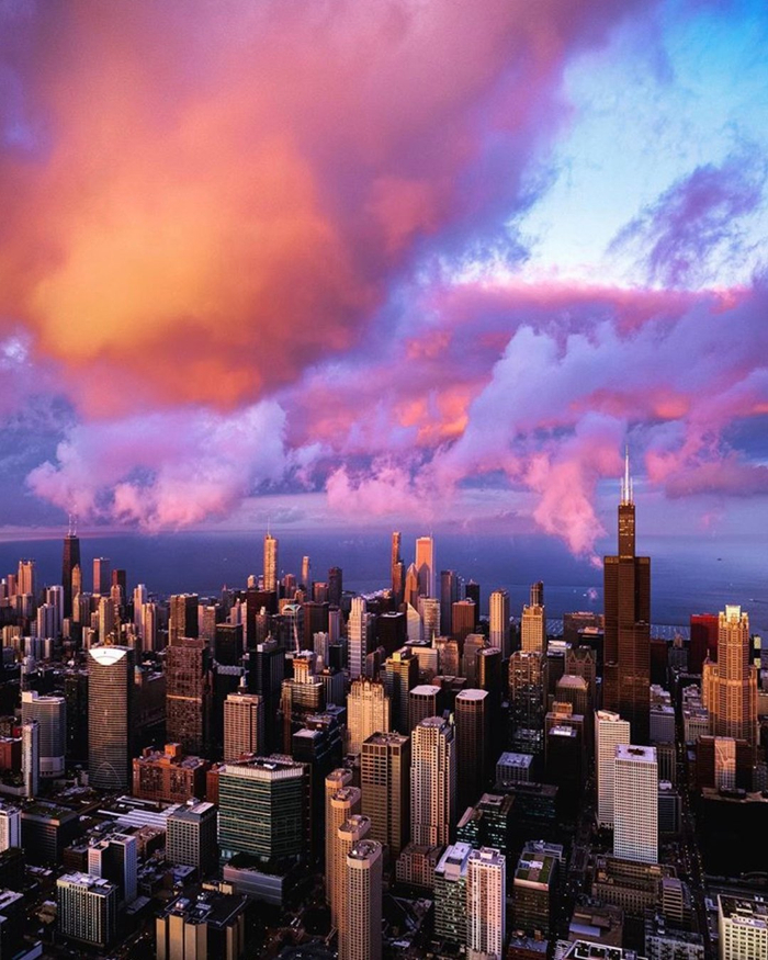 芝加哥的紫色黄昏