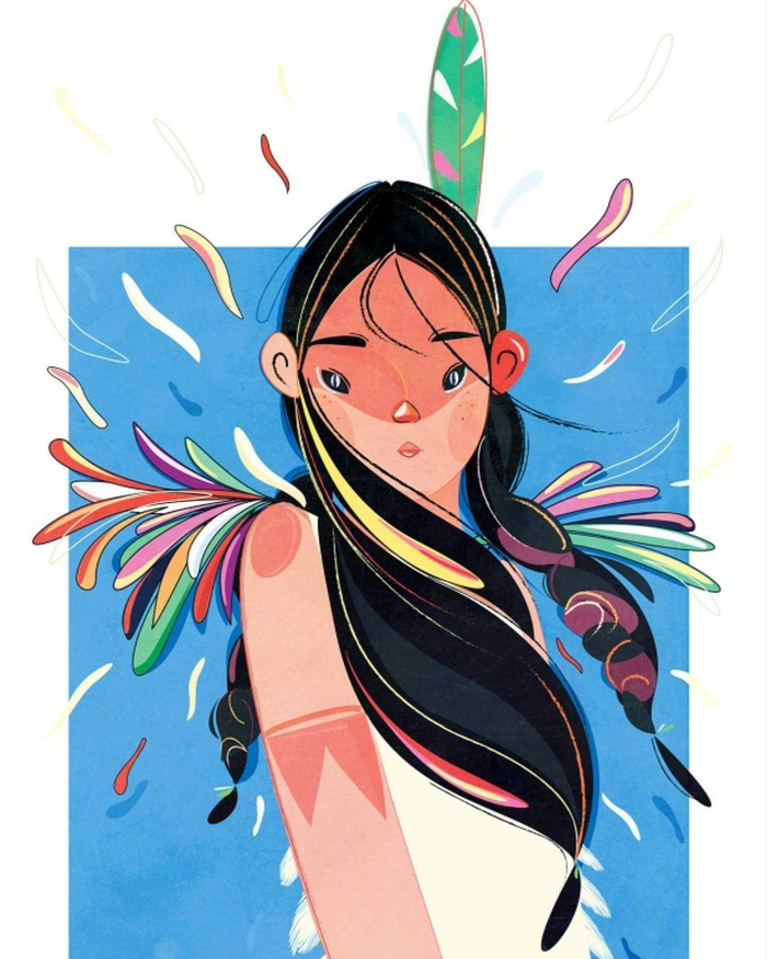 土耳其插画师sibelacikalinakgun绘画作品