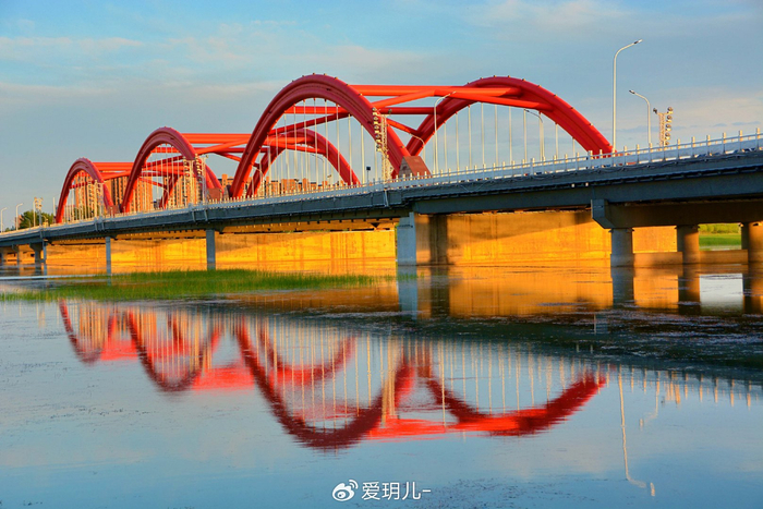 通辽市彩虹桥金光,原创拍摄