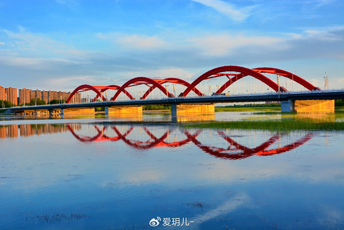 通辽市彩虹桥金光,原创拍摄
