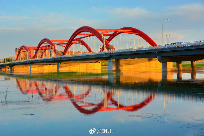 通辽市彩虹桥金光,原创拍摄
