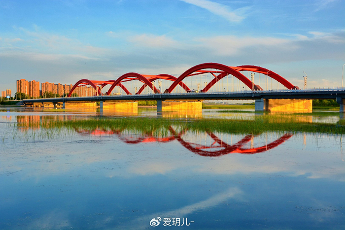 通辽市彩虹桥金光,原创拍摄