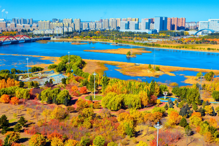 通辽市辽河公园秋色,原创拍摄|辽河公园|通辽市|秋色_新浪新闻