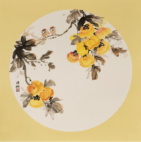 实力派画家诗湘:妙笔生花柿子情|事事如意68x68|柿子|画家_新浪新闻