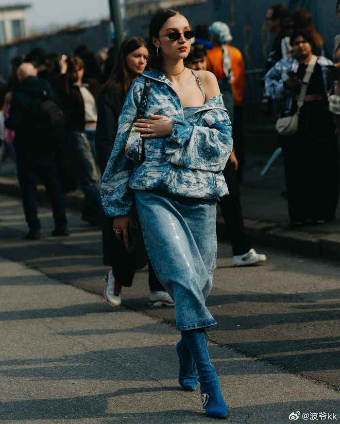 米兰时装周场外街拍潮人