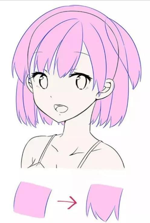 新手如何画好头发?头发的绘制参考教程!|头发|发型|刘海_新浪新闻