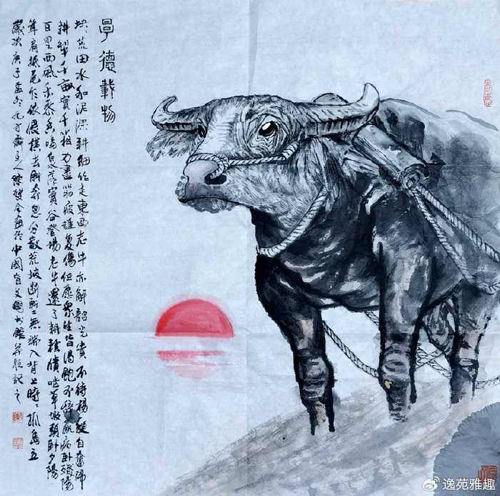 欣赏画家陈双全竹笔下"牛转乾坤",品味福牛的千姿百态