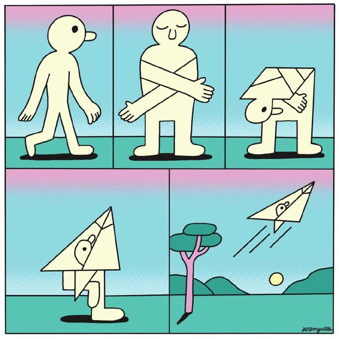 14组创意漫画,充满爱意和诗意,总有一幅温暖你