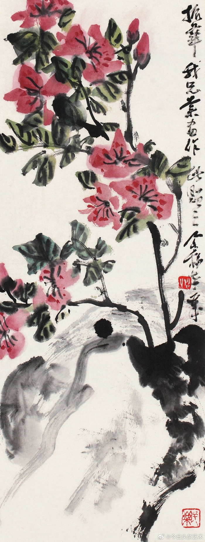 王个簃花鸟画__财经头条