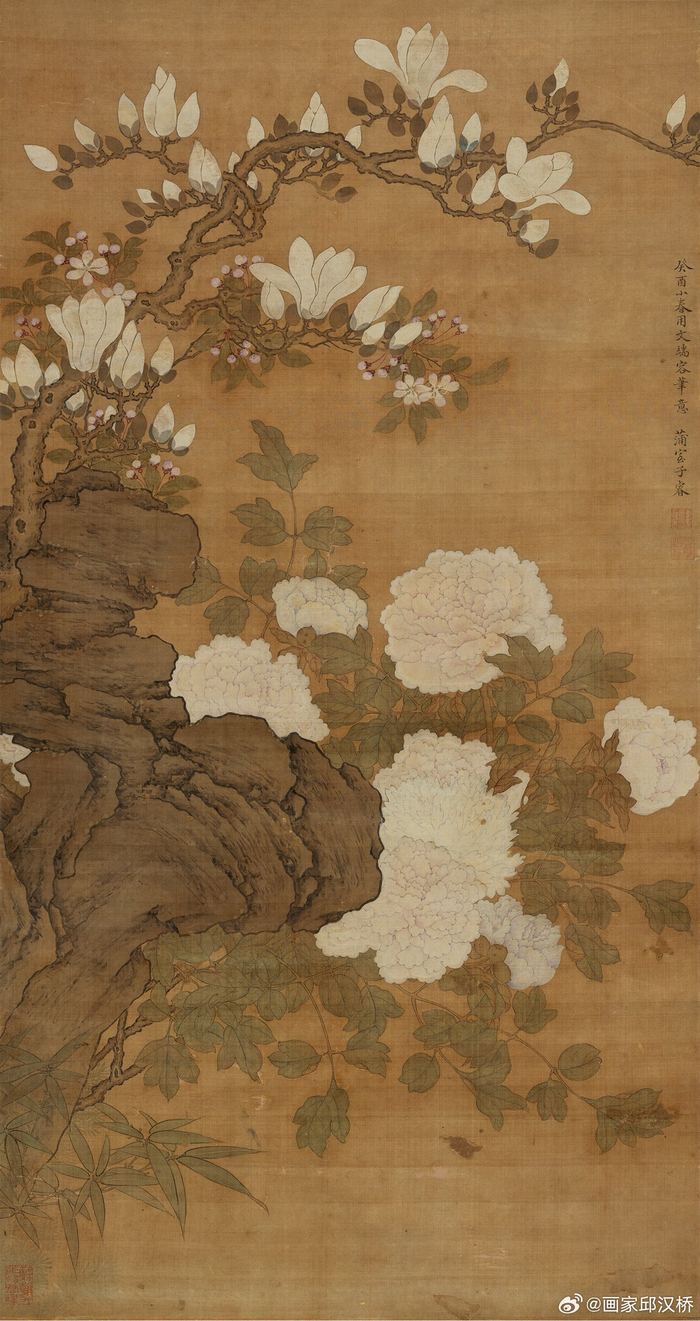 古代画家笔下的玉兰花