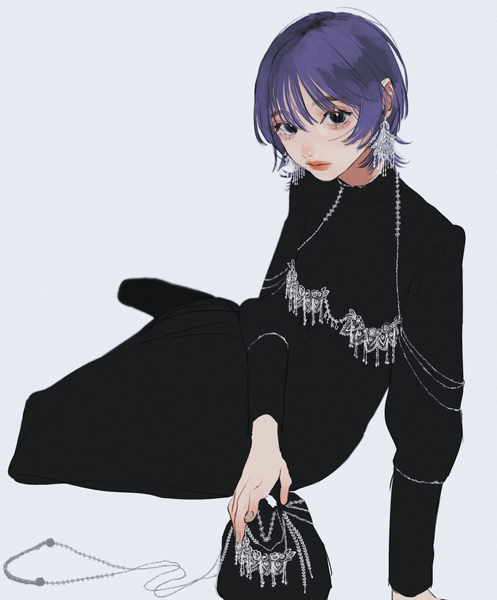 很有风格的时尚少女插画instamimoon02