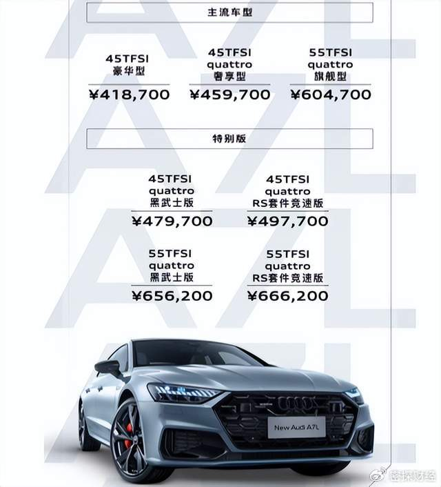 豪华c级车打响价格战上汽奥迪a7l太赤裸裸了