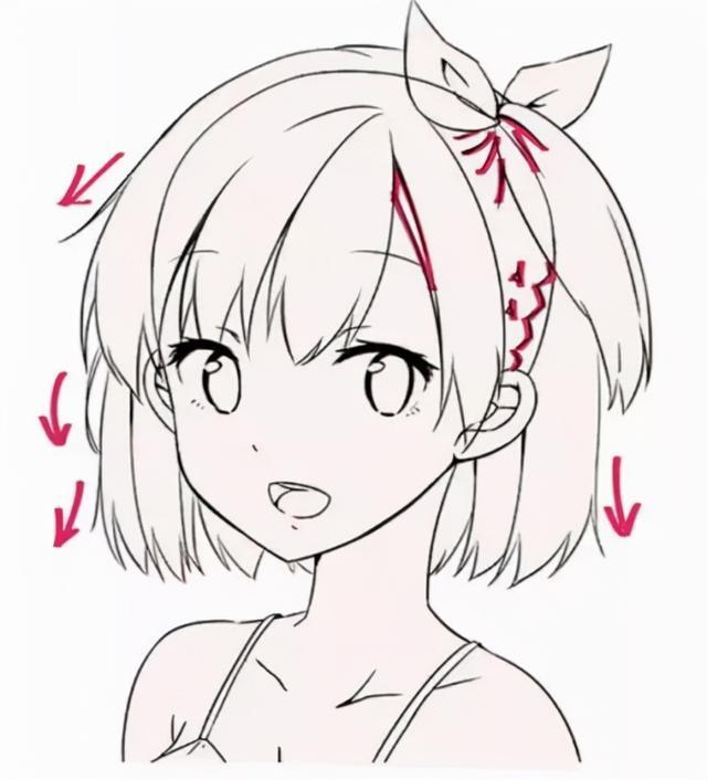 动漫人物头发绘画教程!