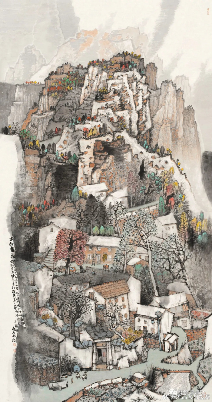 荣宝斋画院写生黄河新象——山西忻州偏关县老牛湾景区乔枕石山水画写