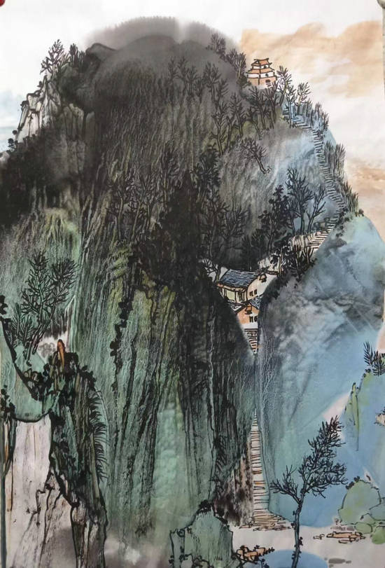 国宝级画家杨松兴的泼彩艺术|杨松兴|画家|山水画_新浪新闻