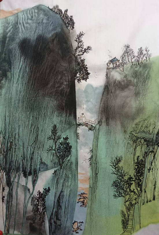 国宝级画家杨松兴的泼彩艺术|杨松兴|画家|山水画_新浪新闻