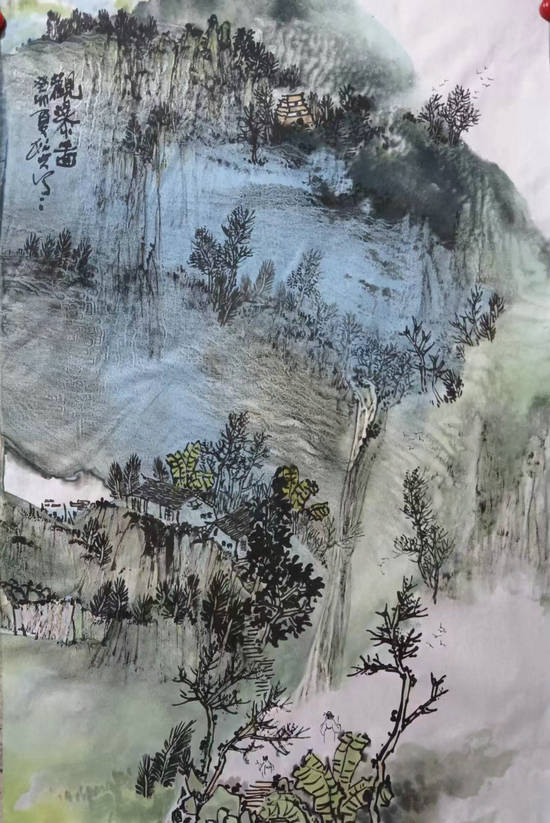 国宝级画家杨松兴的泼彩艺术|杨松兴|画家|山水画_新浪新闻
