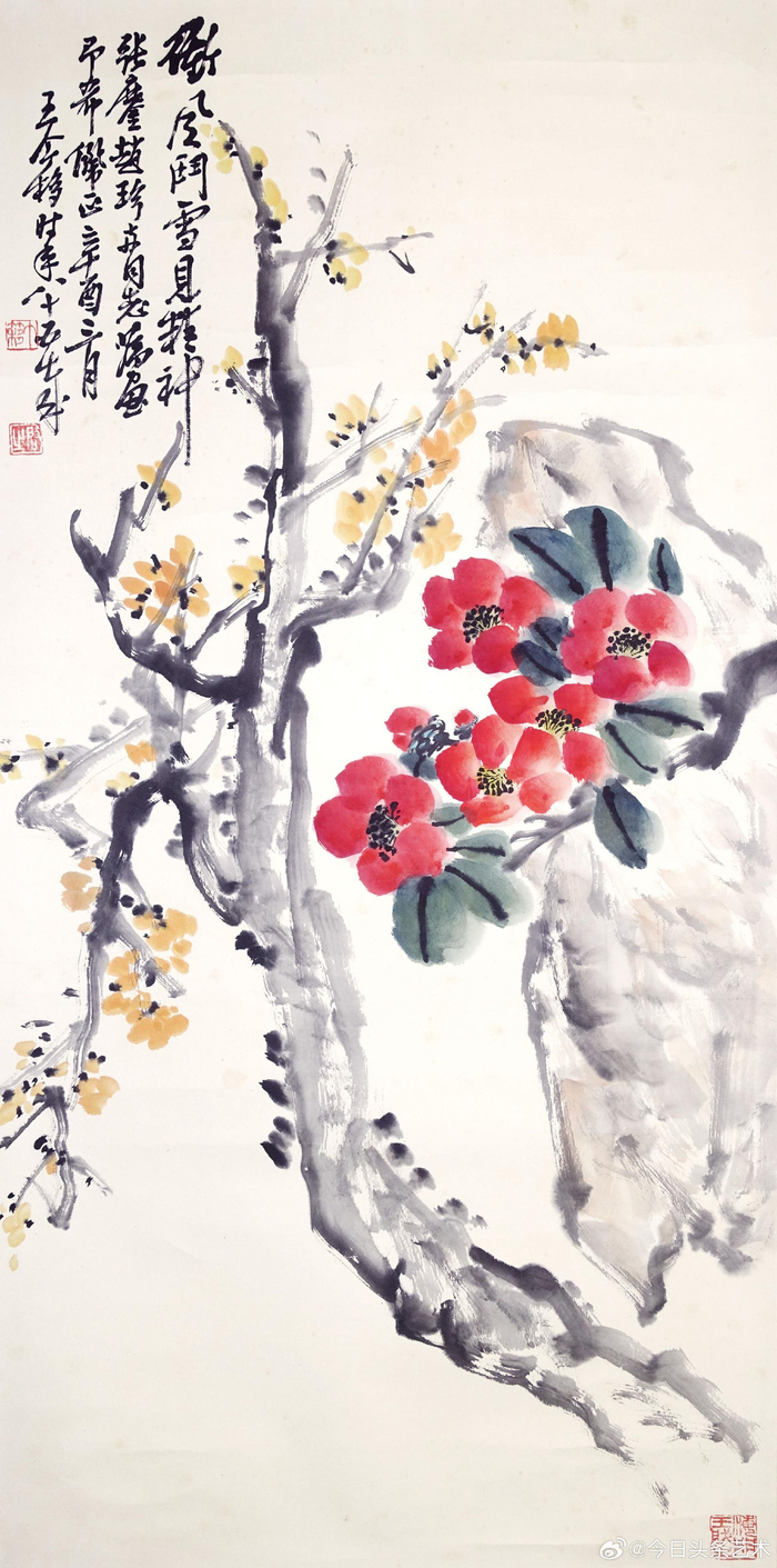 王个簃花鸟画__财经头条