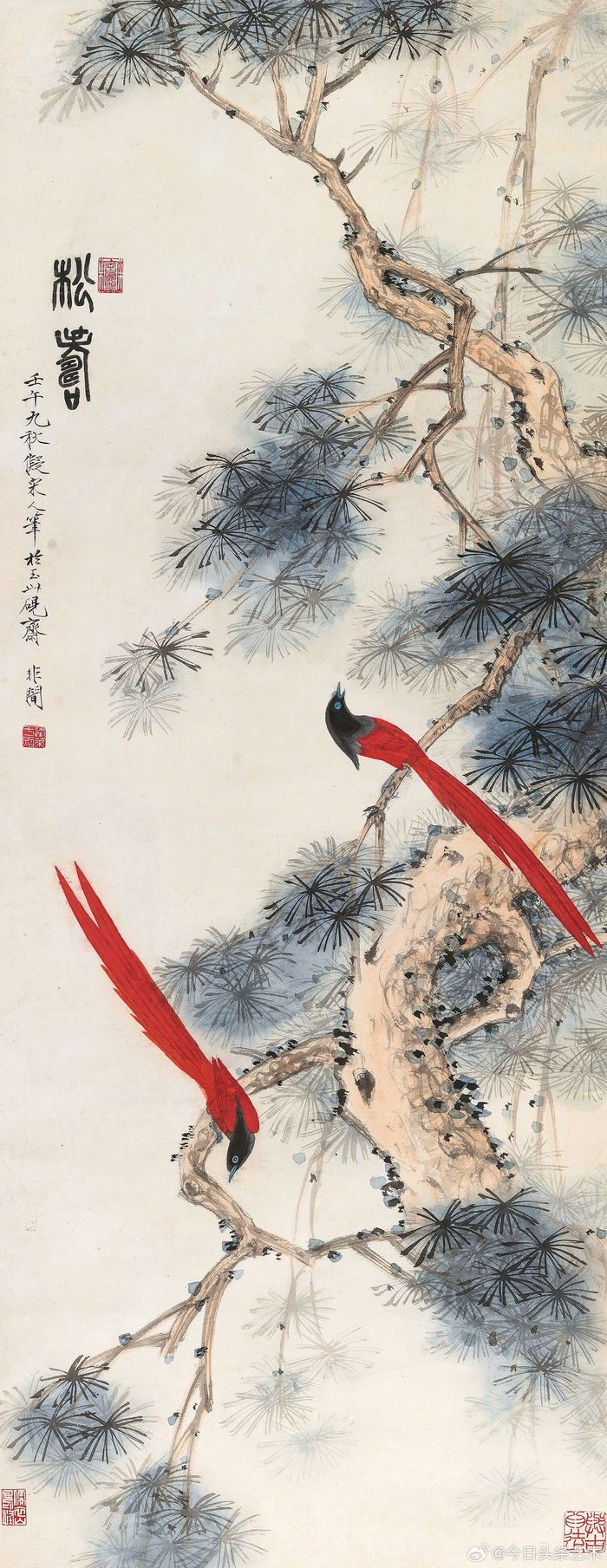 画家于非闇花鸟画