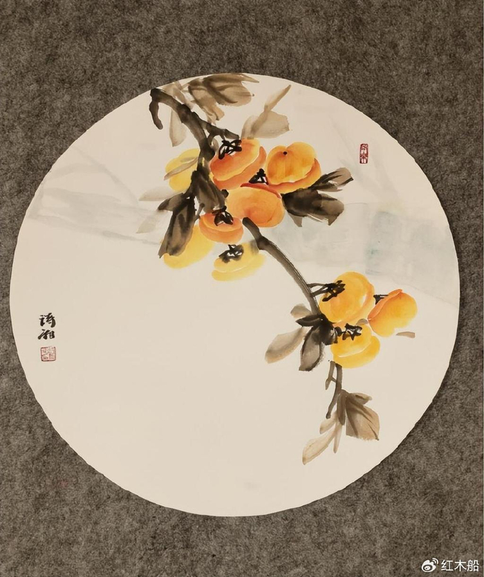 实力派画家诗湘:妙笔生花柿子情|事事如意68x68|柿子|画家_新浪新闻