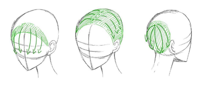 动漫人物头发绘画教程!