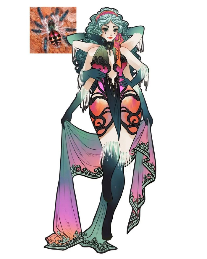 她把恶心的虫子,通通画成美艳的仙女|插画|昆虫|汉娜_新浪新闻