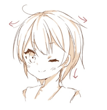 笔直刘海的画法