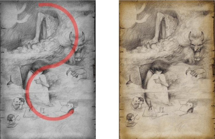 并且具有前后的纵深感,这种构图形式会给人以柔和多变的感觉