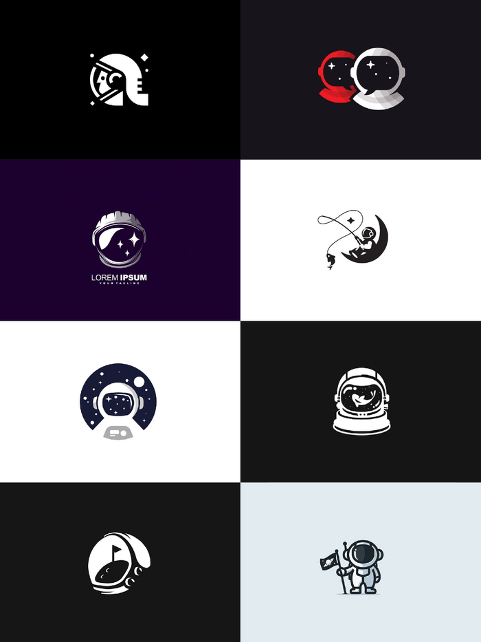关于 宇航员 元素logo设计参考