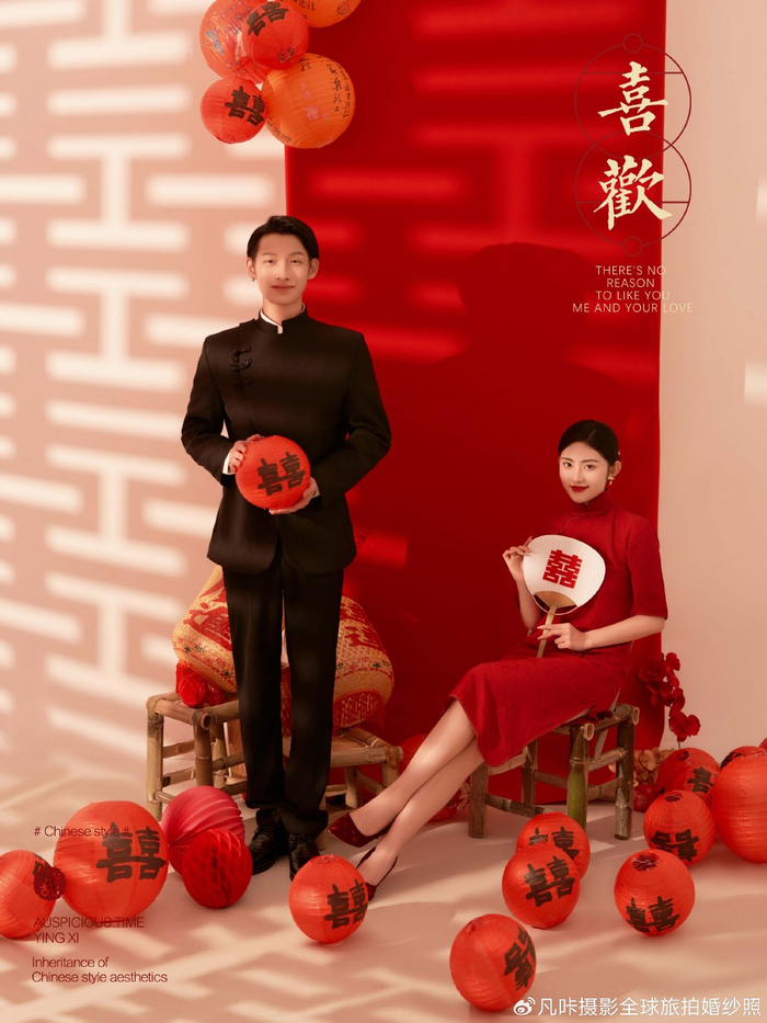 喜气满满适合中国新娘的喜嫁婚纱照|婚纱照|复古|喜字_新浪新闻