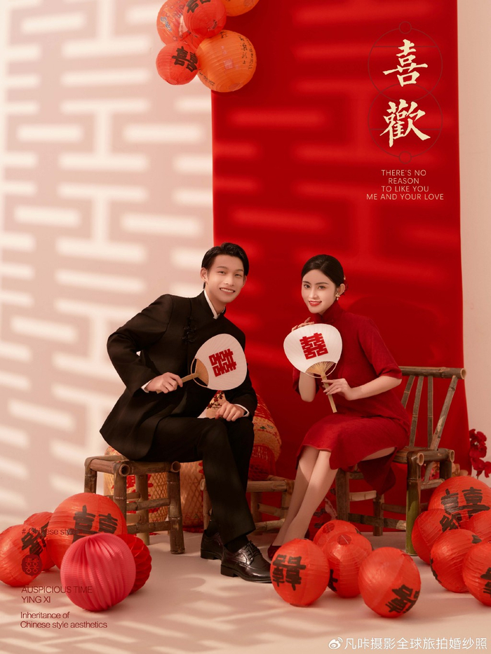喜气满满适合中国新娘的喜嫁婚纱照|婚纱照|复古|喜字_新浪新闻