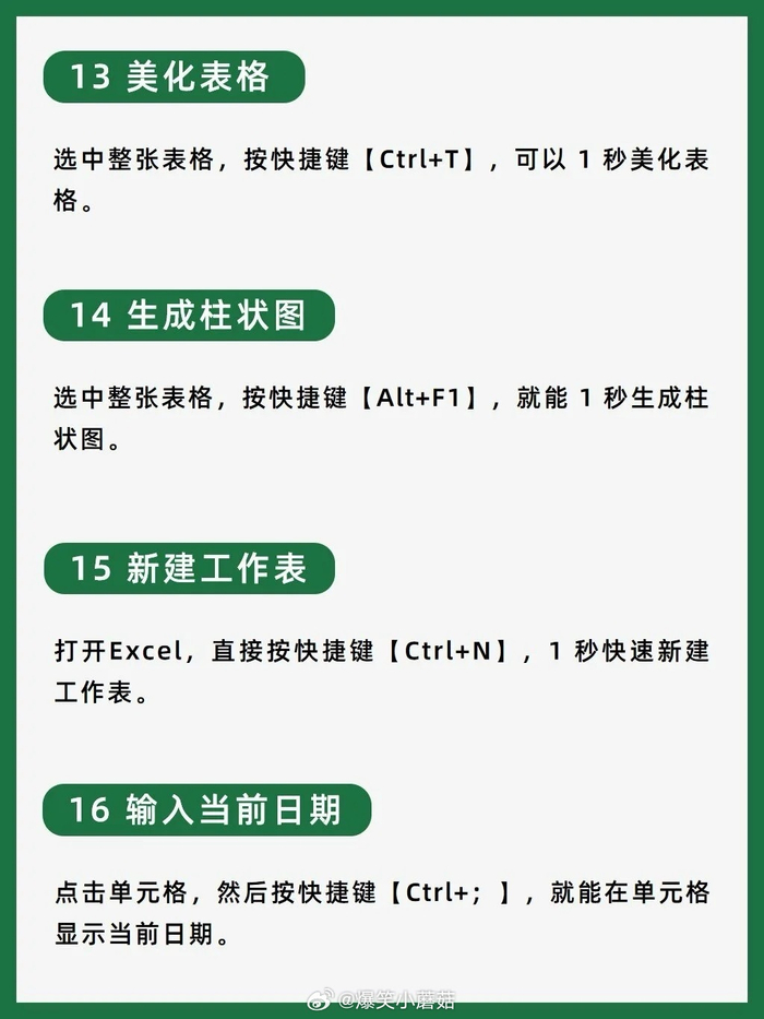 学会这20个excel小技巧准点下班