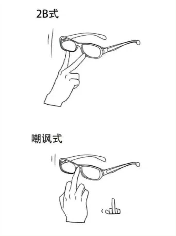 你是怎么扶眼镜的?