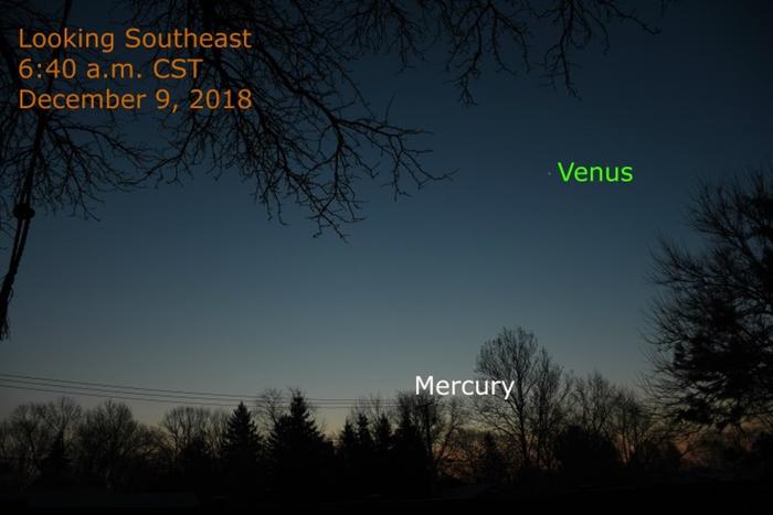 2024年1月12日在金星附近觀測最大距的水星