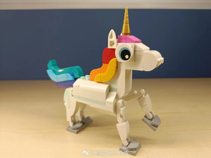 一盒价钱三种体验,试玩乐高31140:神奇独角兽|独角兽|乐高|彩虹_新浪