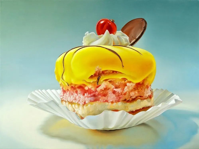 超写实画家画诱人的汉堡与薯条,网友:又想骗我吃垃圾食品|超写实|垃圾