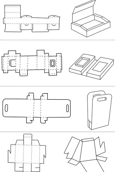 包装平面展开图,干货!留着备用