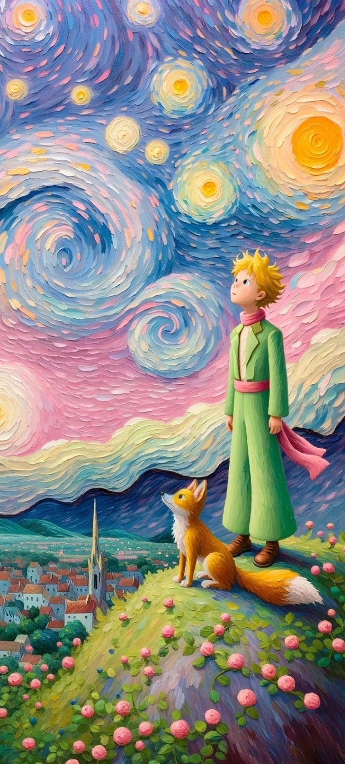 小王子手绘风壁纸