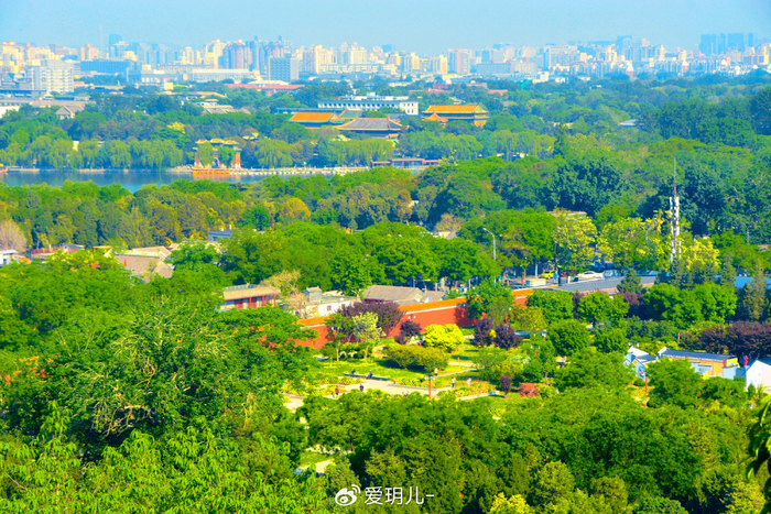 景山公园俯瞰北京城市风光,原创拍摄