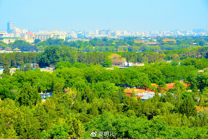 景山公园俯瞰北京城市风光,原创拍摄