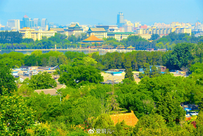 景山公园俯瞰北京城市风光,原创拍摄