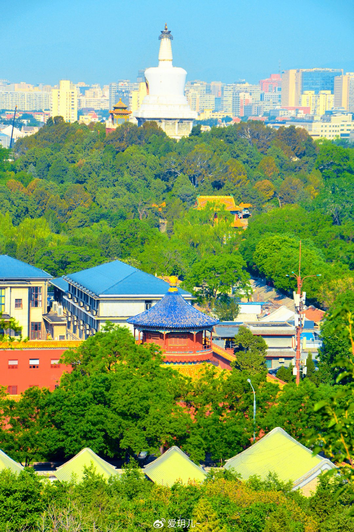 景山公园俯瞰北京城市风光,原创拍摄