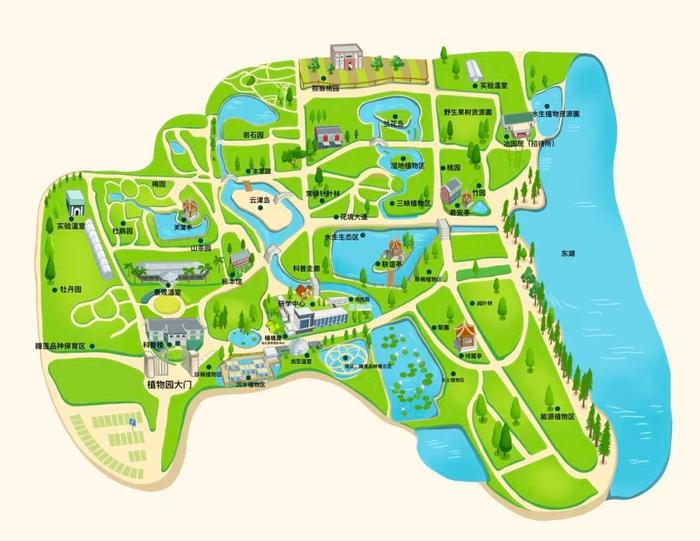 武汉植物园地图图片