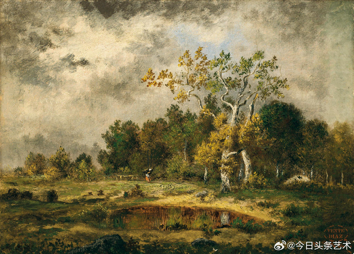 法国画家那西斯维吉勒迪亚兹风景油画