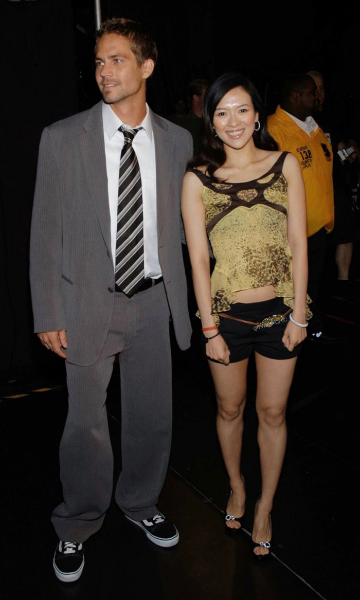2005年mtv颁奖典礼上的章子怡与保罗沃克