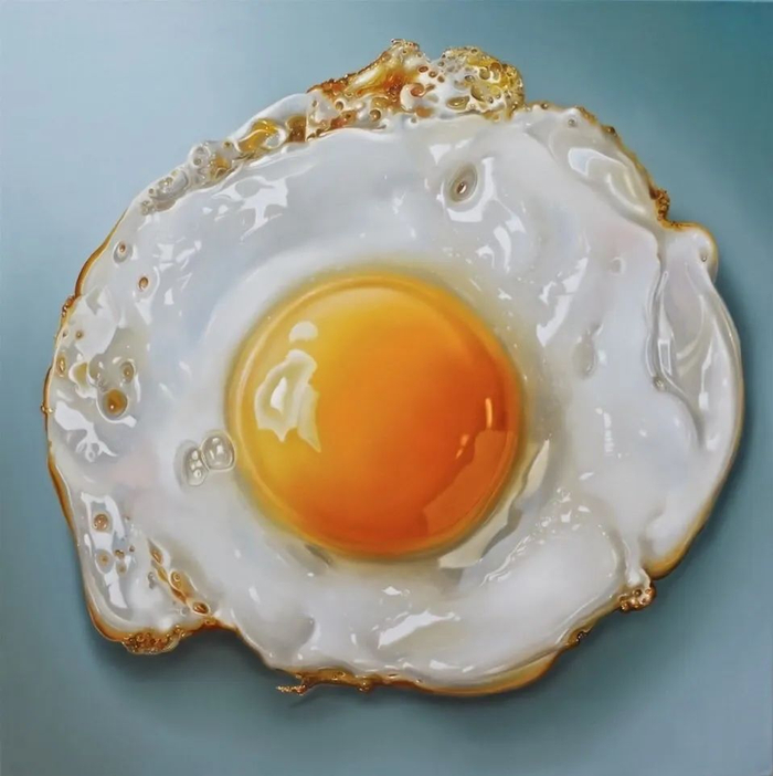 或许是贾尔夫·斯巴奈的超写实绘画作品,将这些食物画得太逼真了,让人
