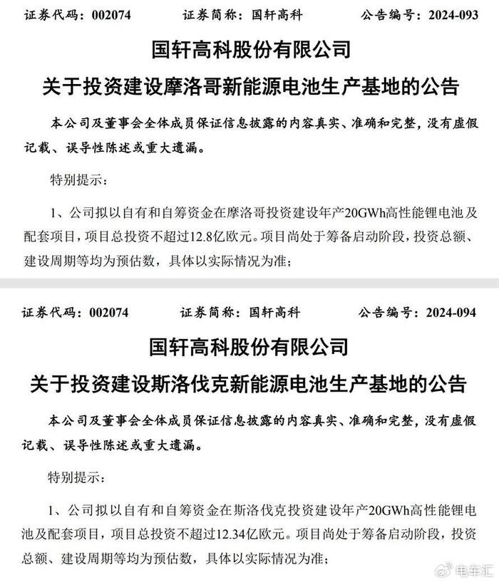 190亿！国轩高科再建两座海外电池工厂