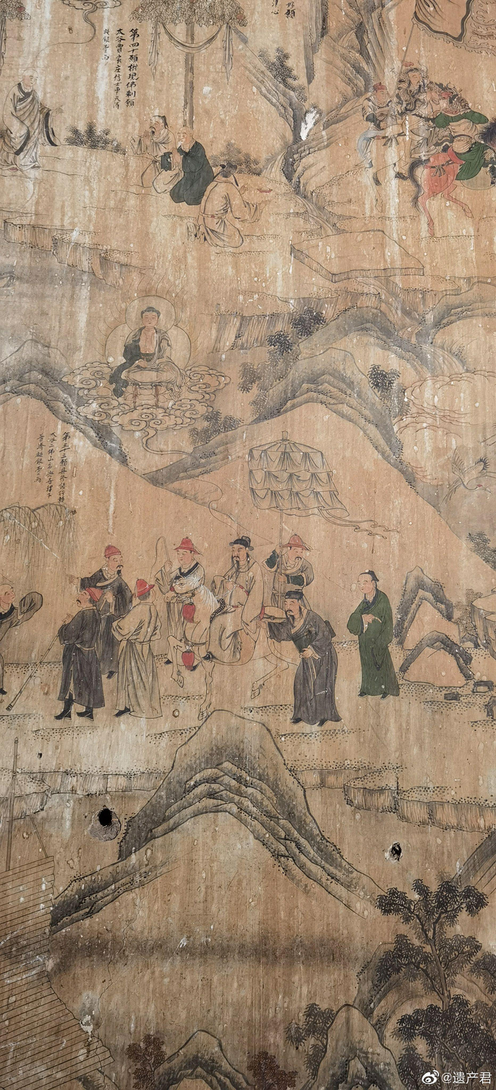 山西太原永宁寺清代壁画画得非常好的巨幅之作