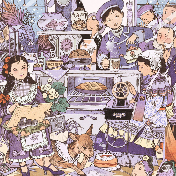 复古风格的插画欣赏：Home and Town