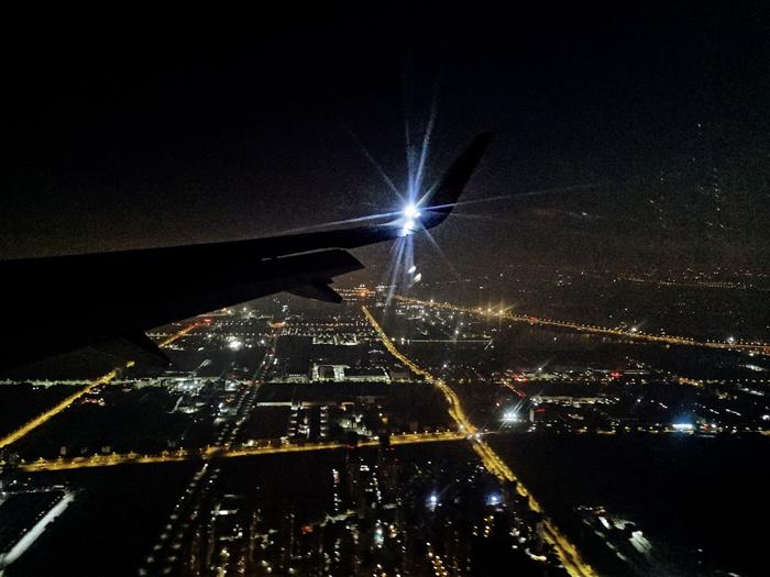 飛機上拍攝南昌夜景